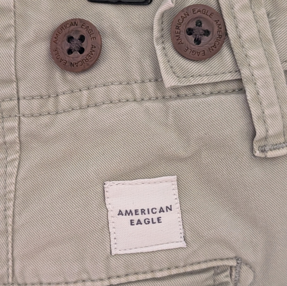 Men's Casual Cargo Shorts - Light Washed Olive SZ-36 - Picture 7 of 7